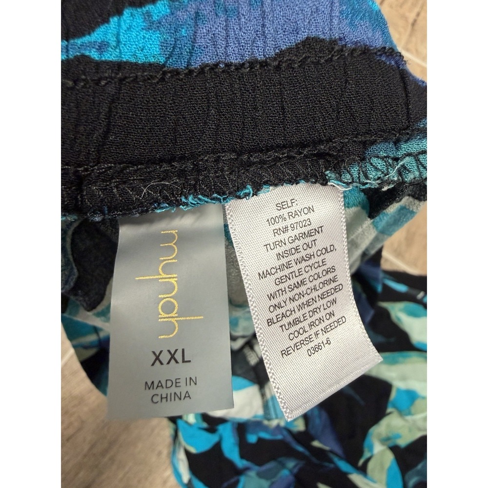 Mynah XXL Tropical 2PC Set Wide Leg Pants Boho Resort Vacation Outfit - Picture 7 of 9